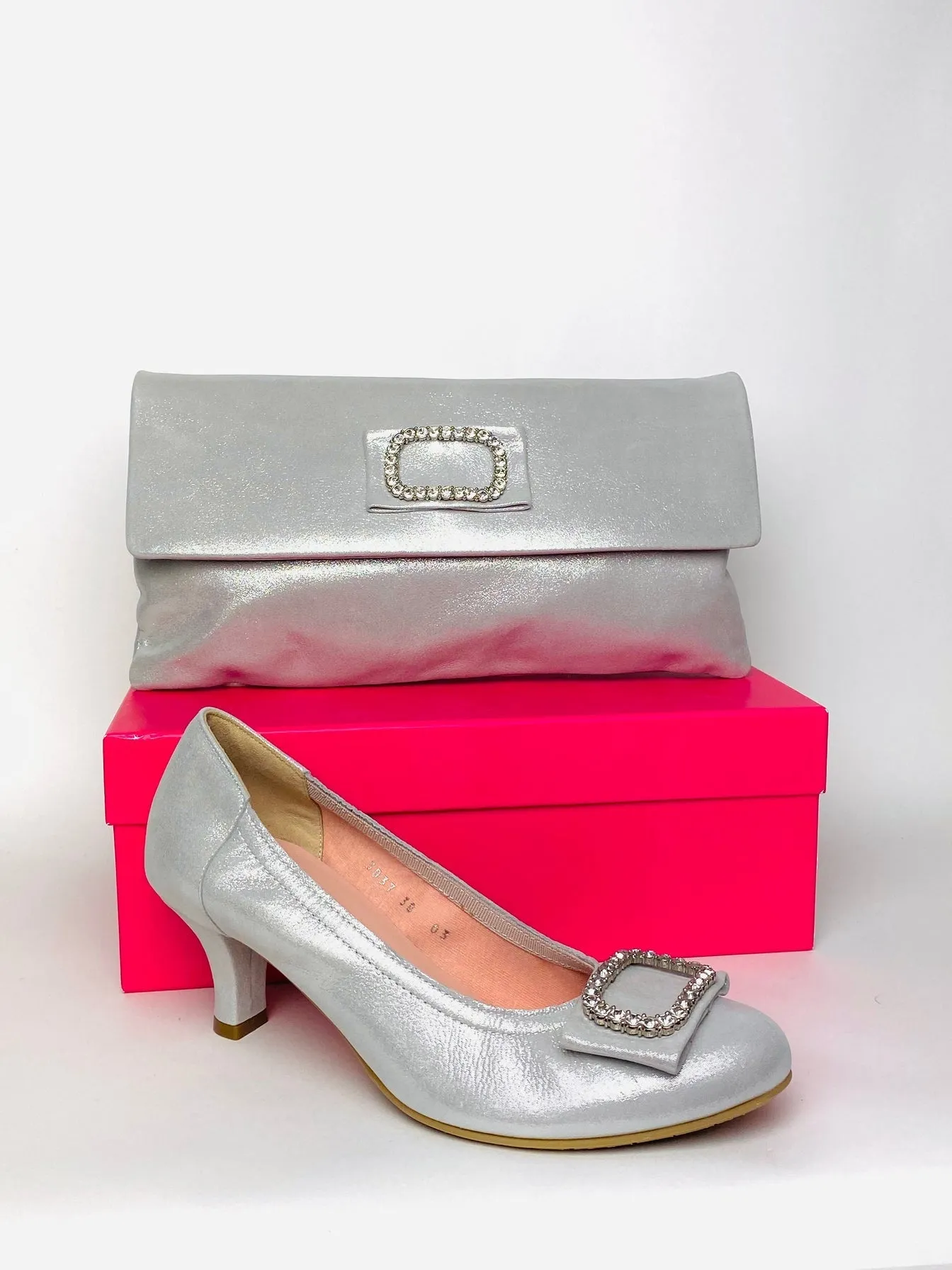 Le Babe - Bomilly Silver Diamonte Clutch