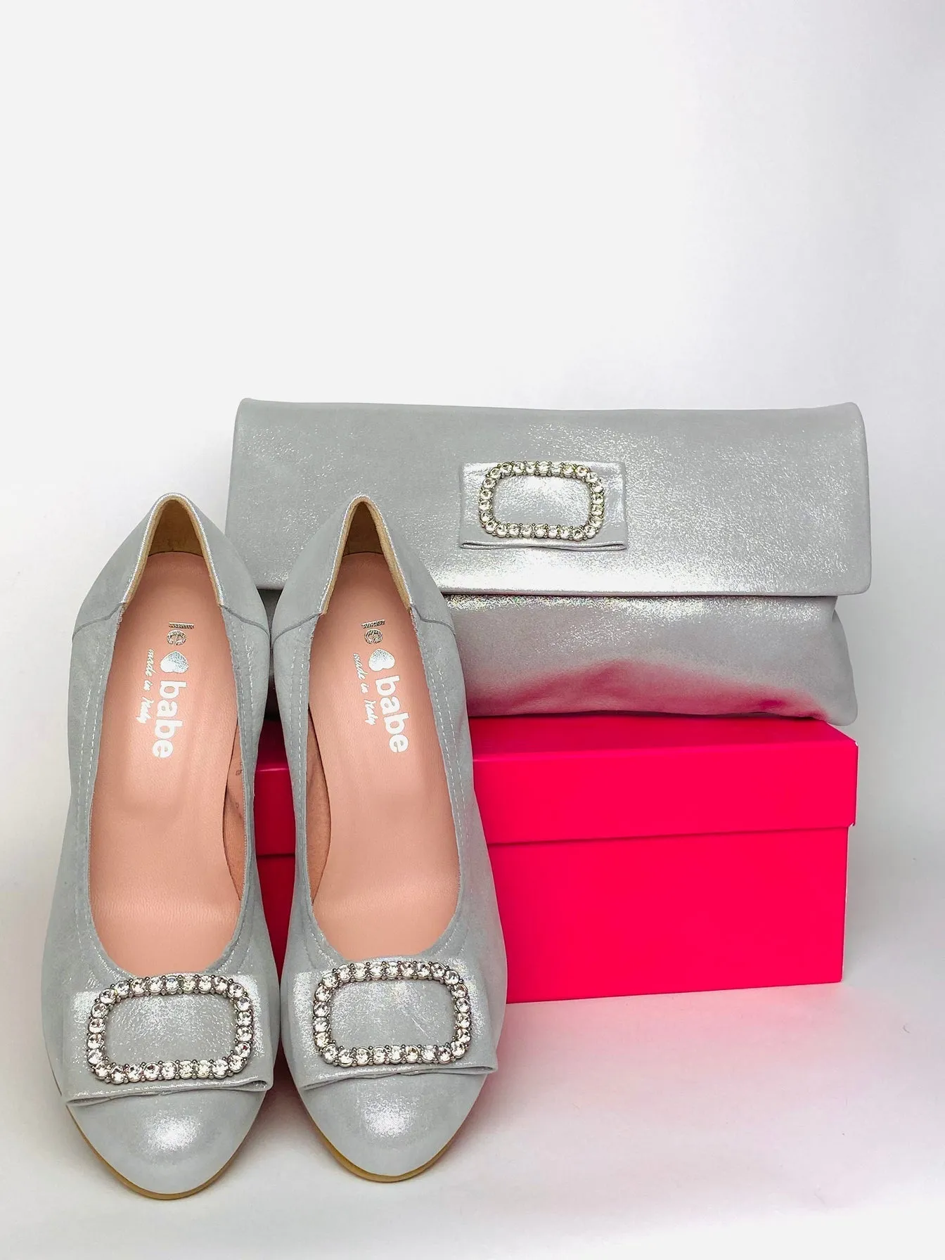 Le Babe - Bomilly Silver Diamonte Clutch