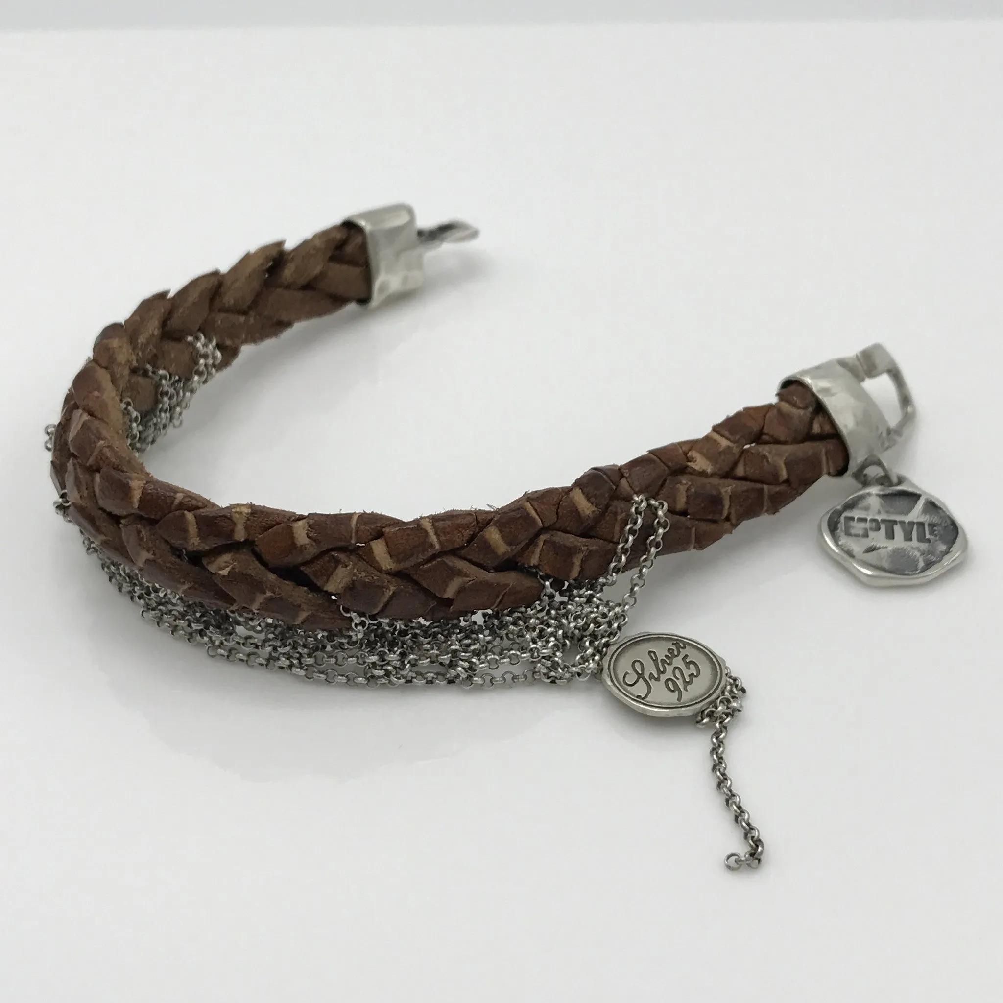 Leather & Silver Bracelet
