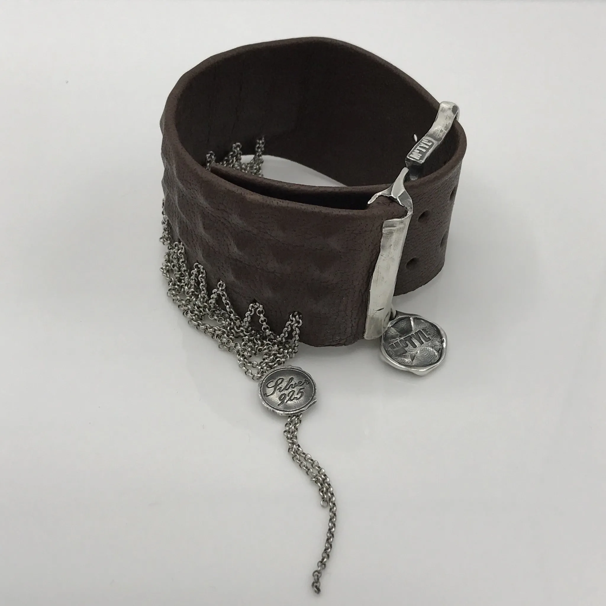 Leather & Silver Bracelet