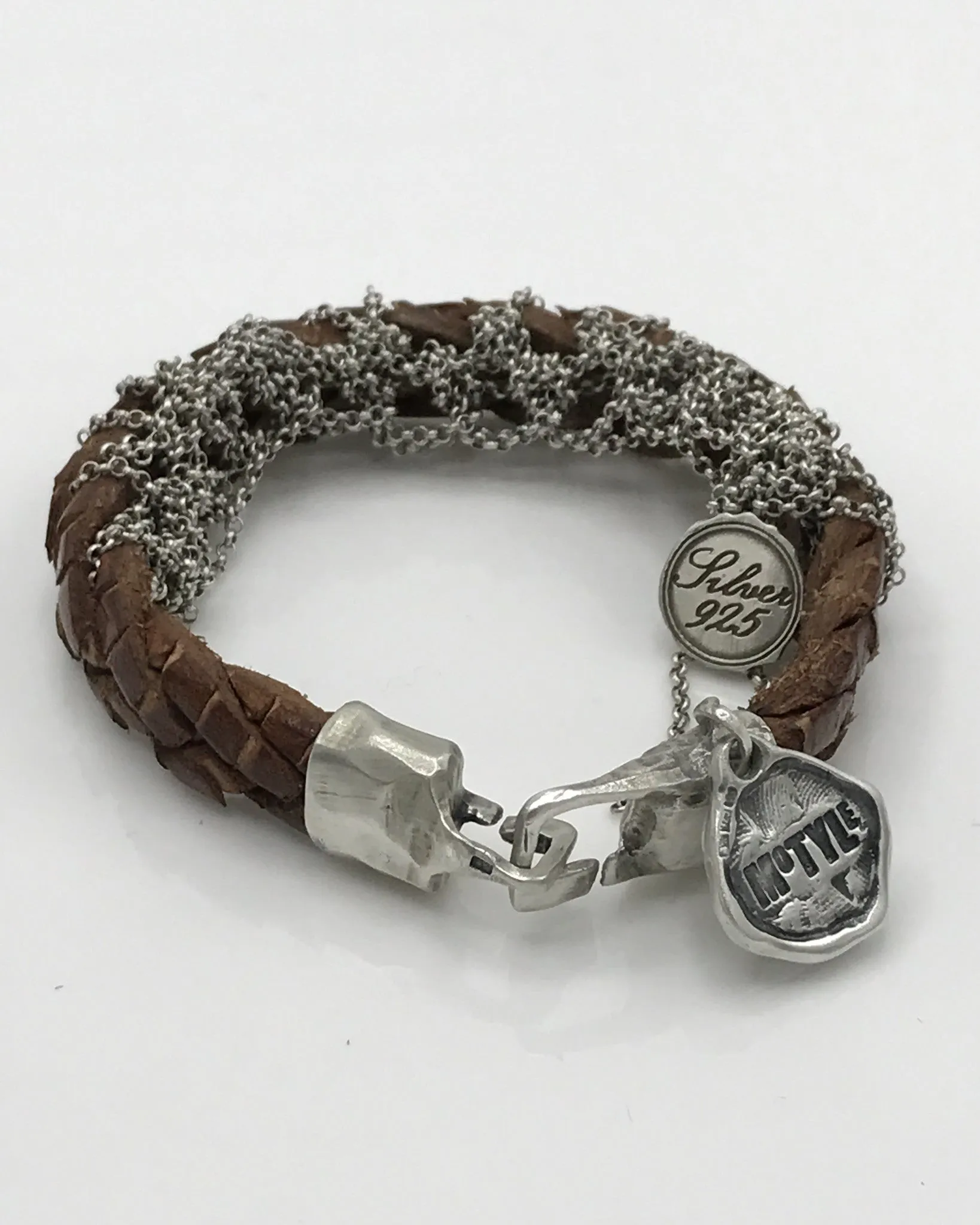Leather & Silver Bracelet