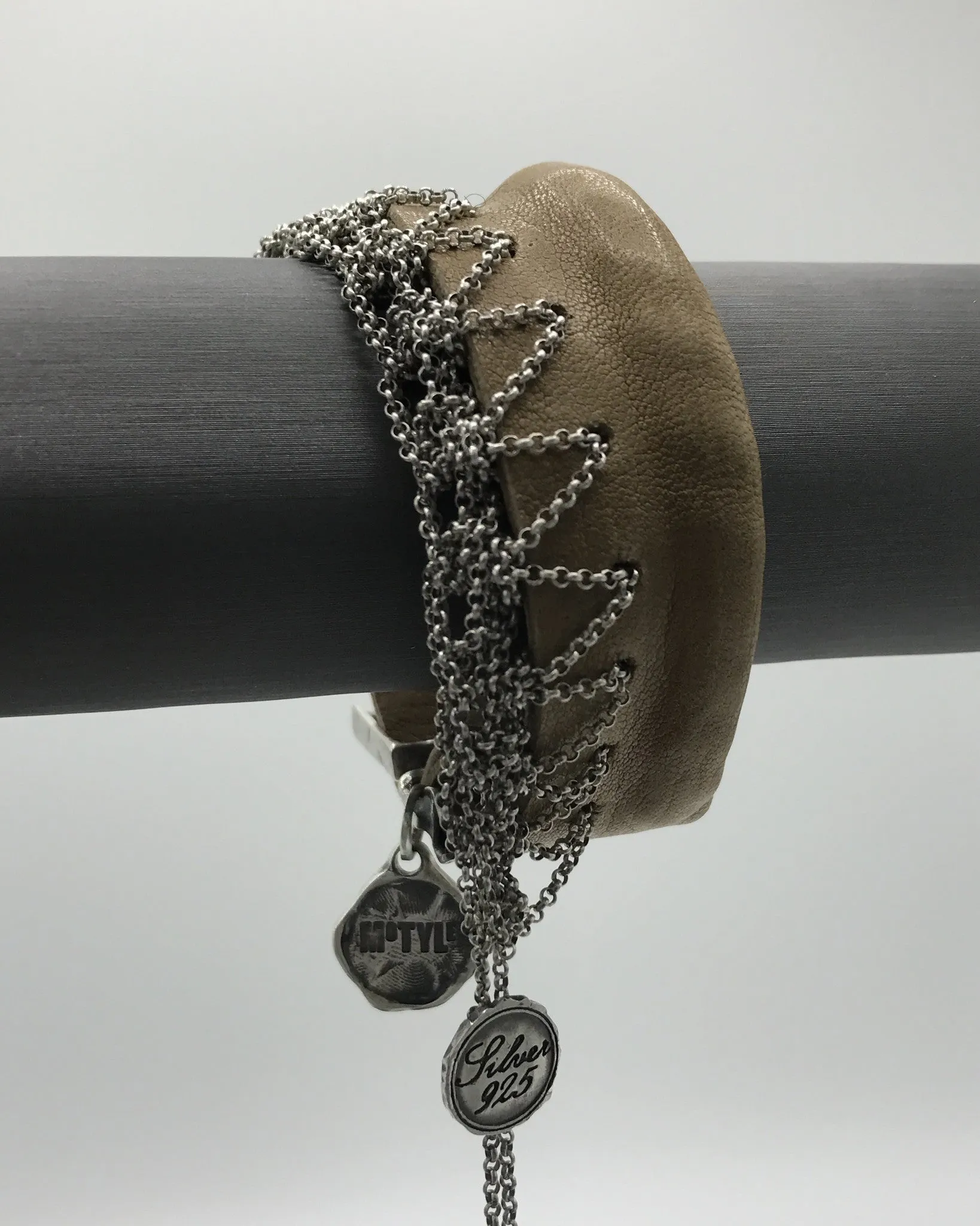 Leather & Silver Bracelet