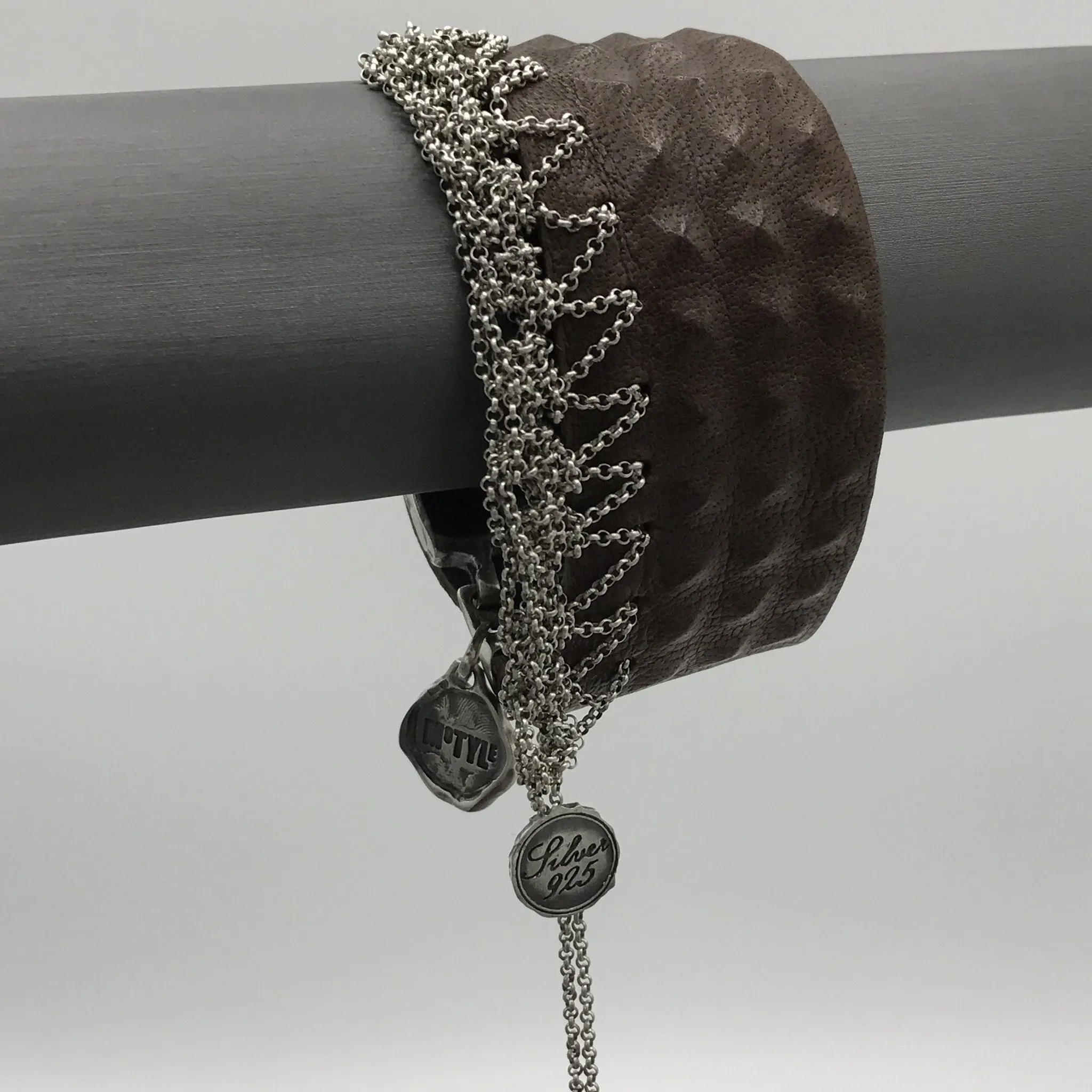 Leather & Silver Bracelet