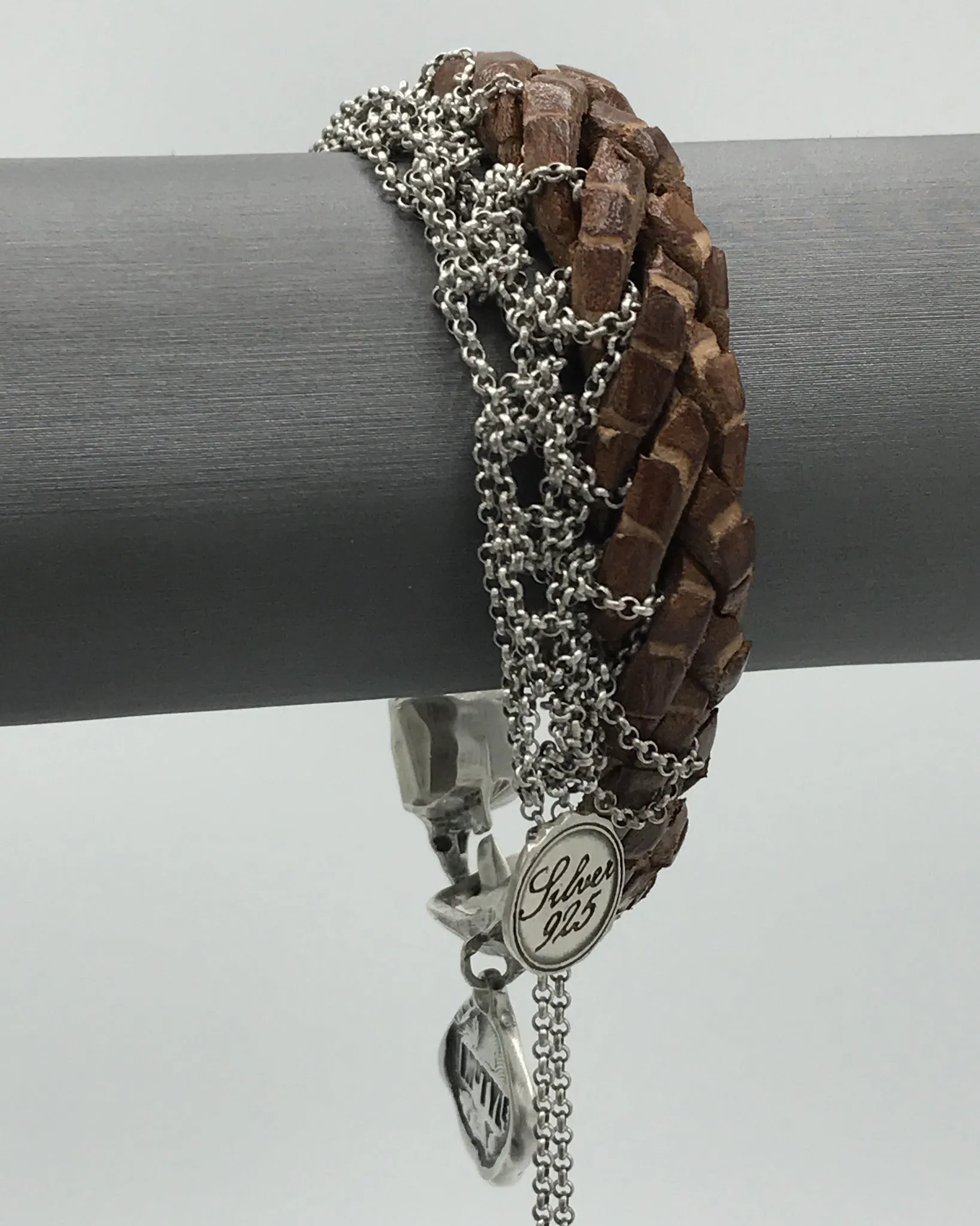 Leather & Silver Bracelet