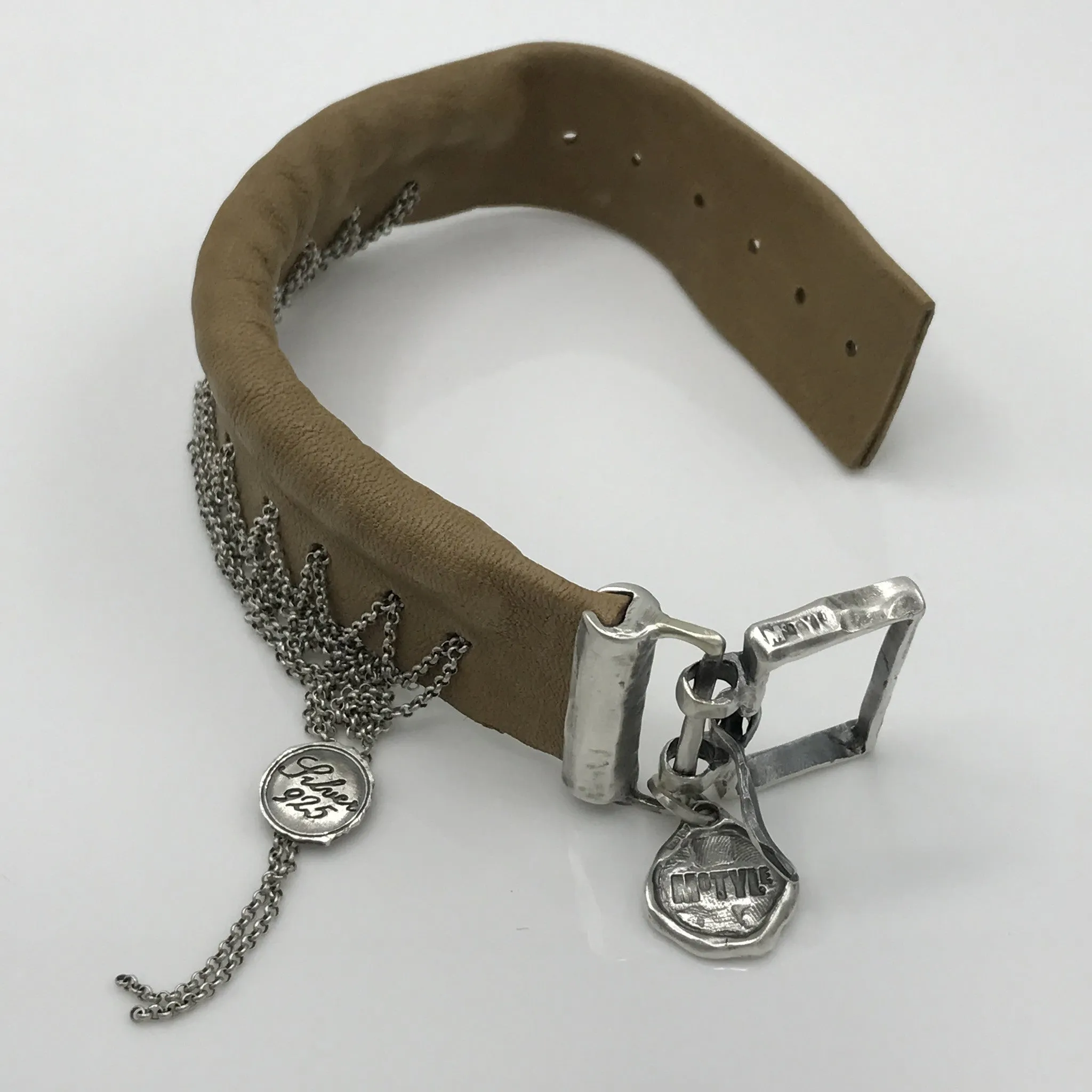 Leather & Silver Bracelet