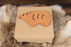 Leather Bear Pins