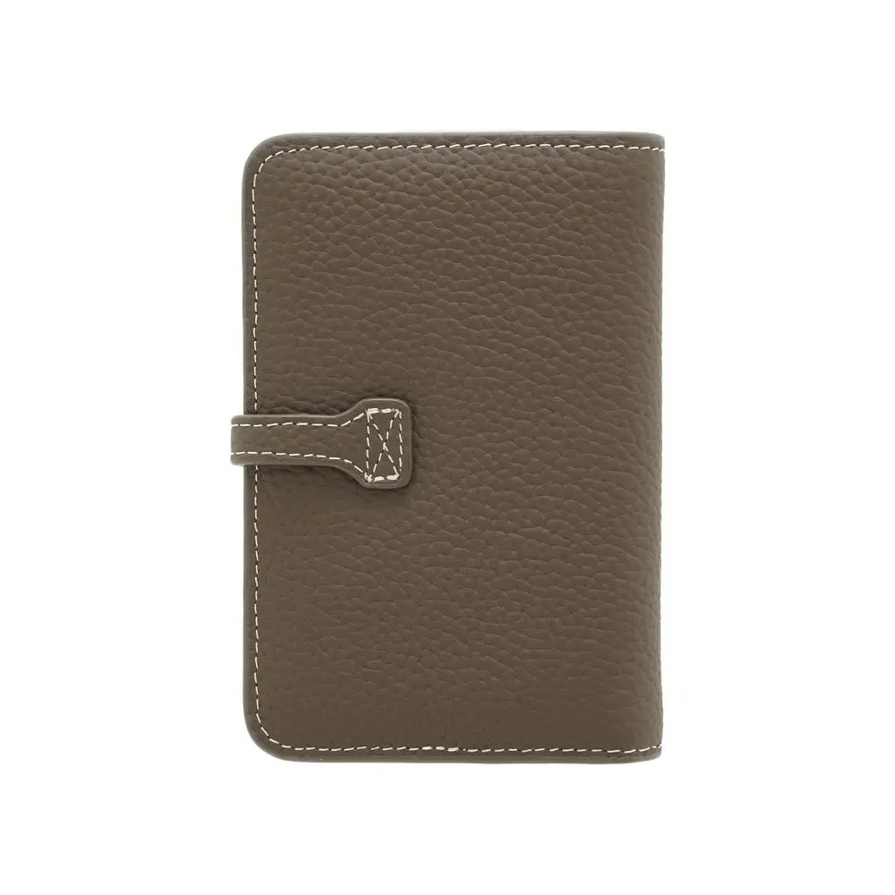 Leather Bi-Fold Short Wallet