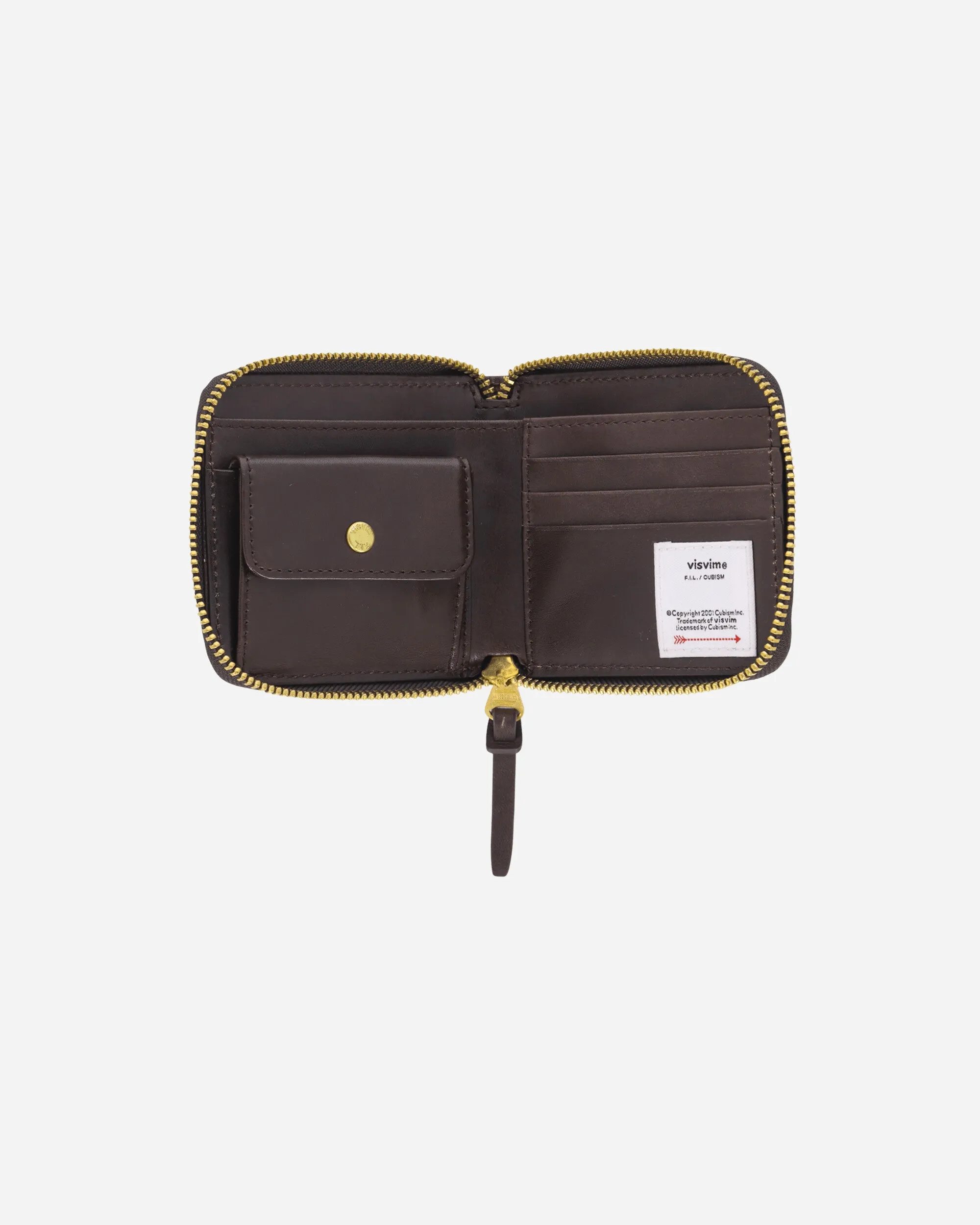 Leather Bi-Fold Wallet Dark Brown