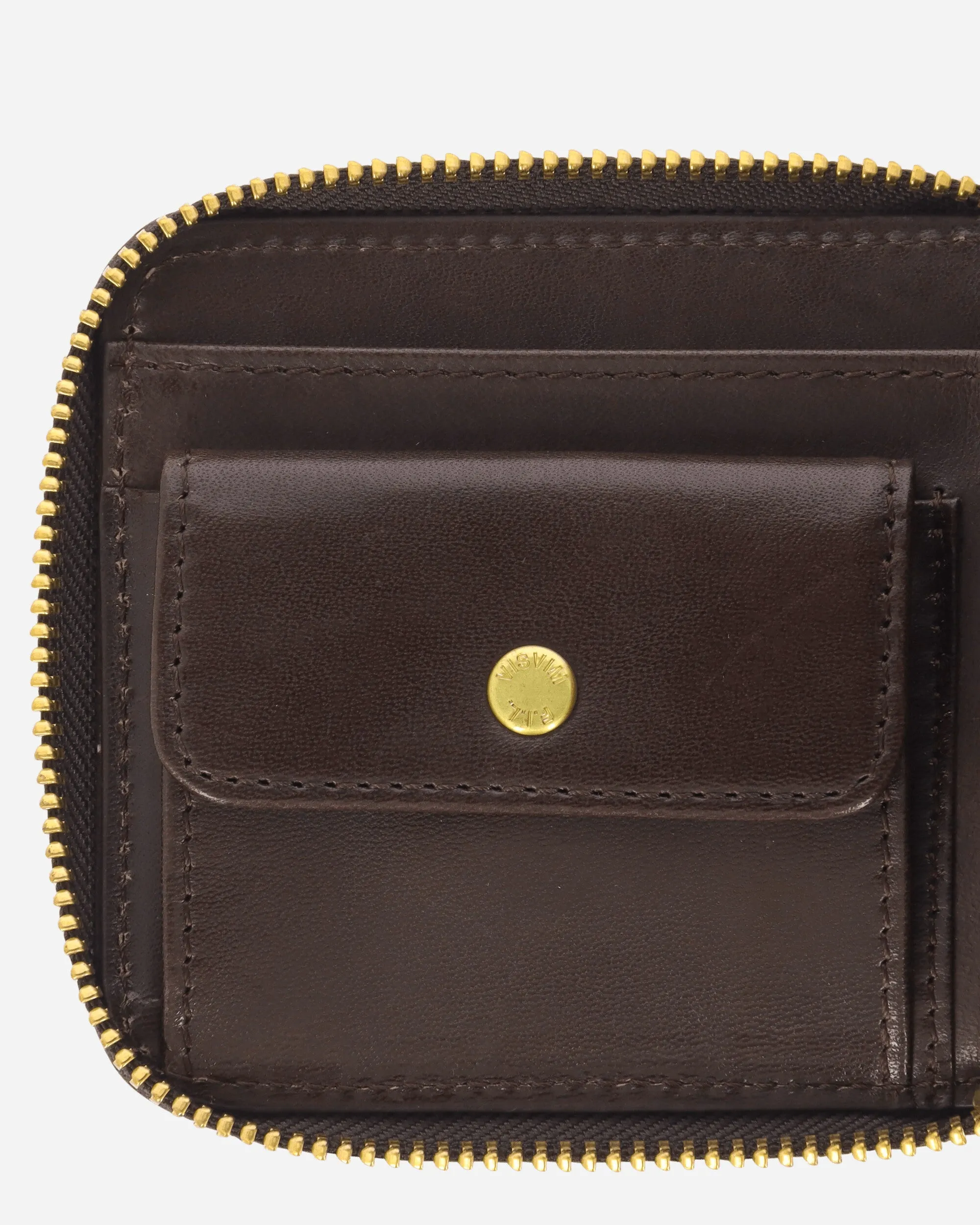 Leather Bi-Fold Wallet Dark Brown