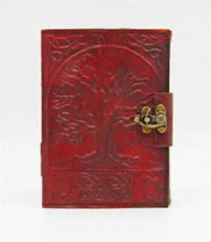 Leather Journal Tree of Life with Lock