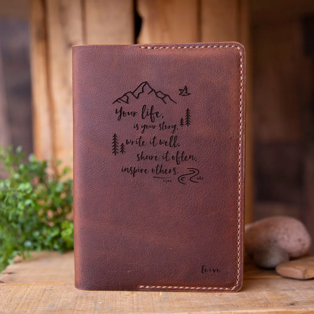 Leather Notebook Journal with Pen Pocket