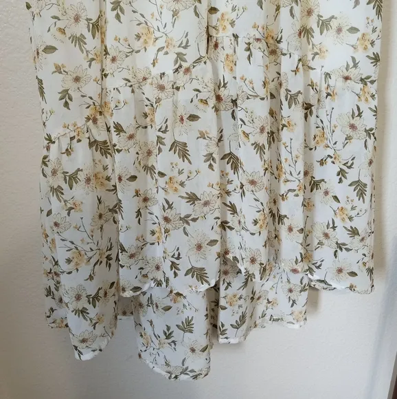 Liberty Love floral sheer maxi skinny strap maternity dress size L