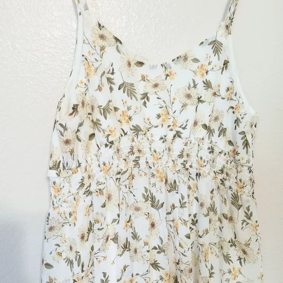 Liberty Love floral sheer maxi skinny strap maternity dress size L