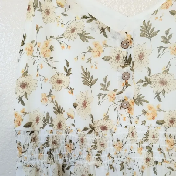 Liberty Love floral sheer maxi skinny strap maternity dress size L