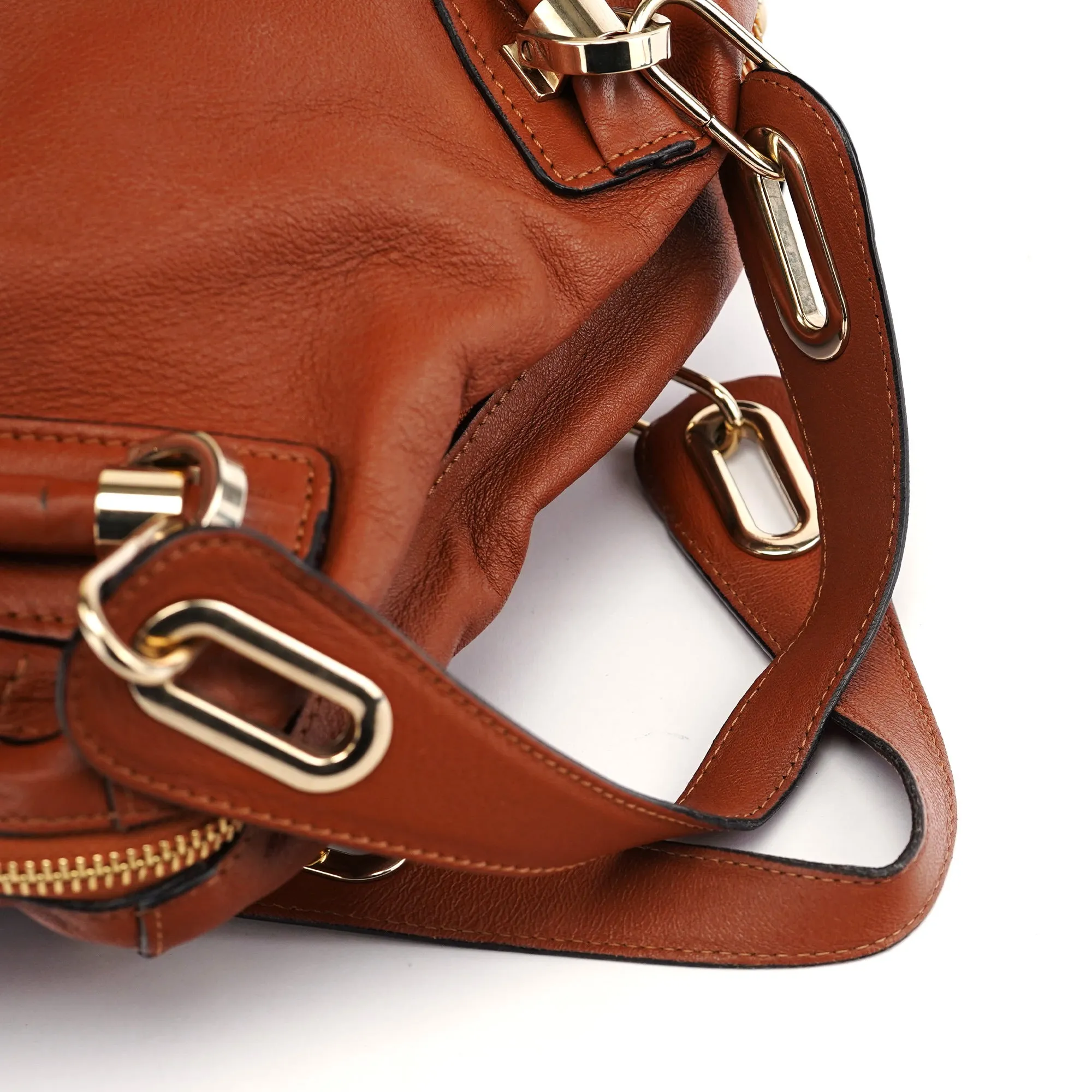 Light Brown Leather Paraty 2-Way Shoulder Bag