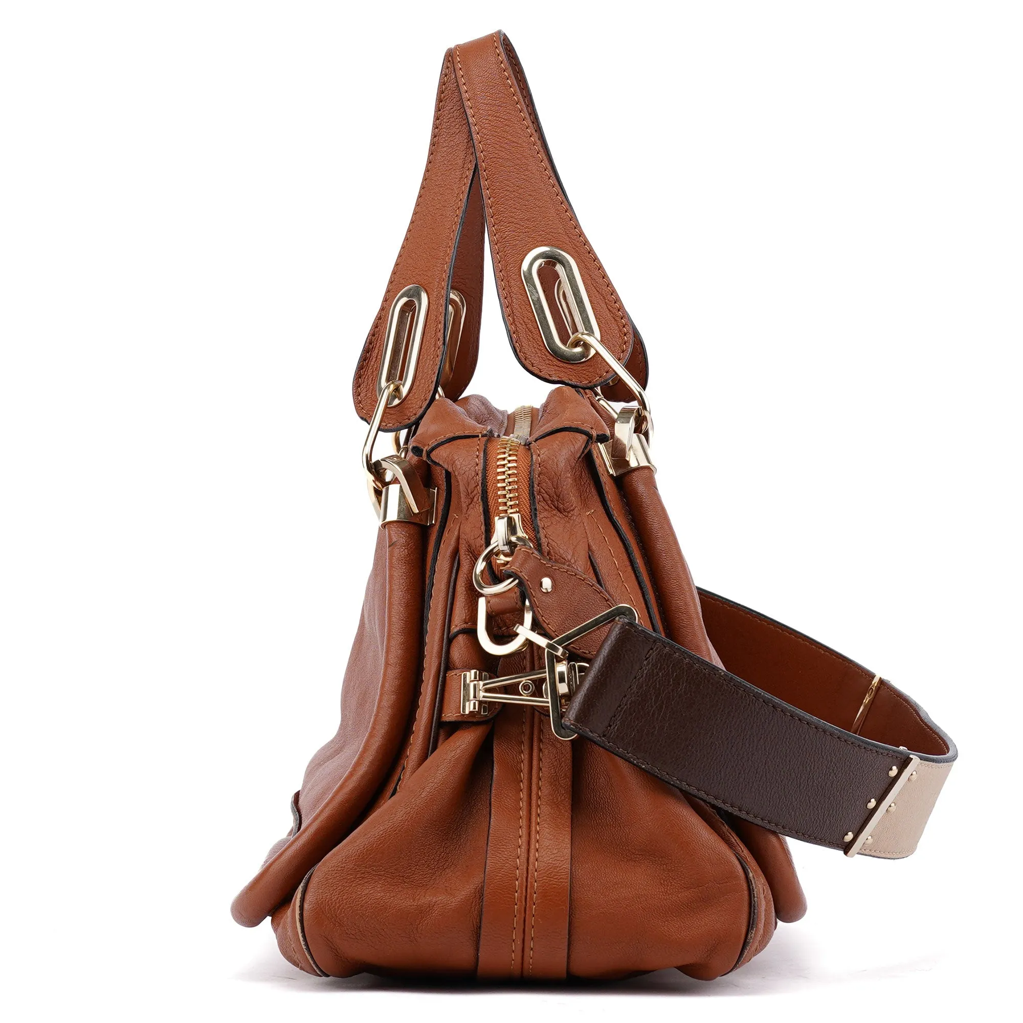 Light Brown Leather Paraty 2-Way Shoulder Bag