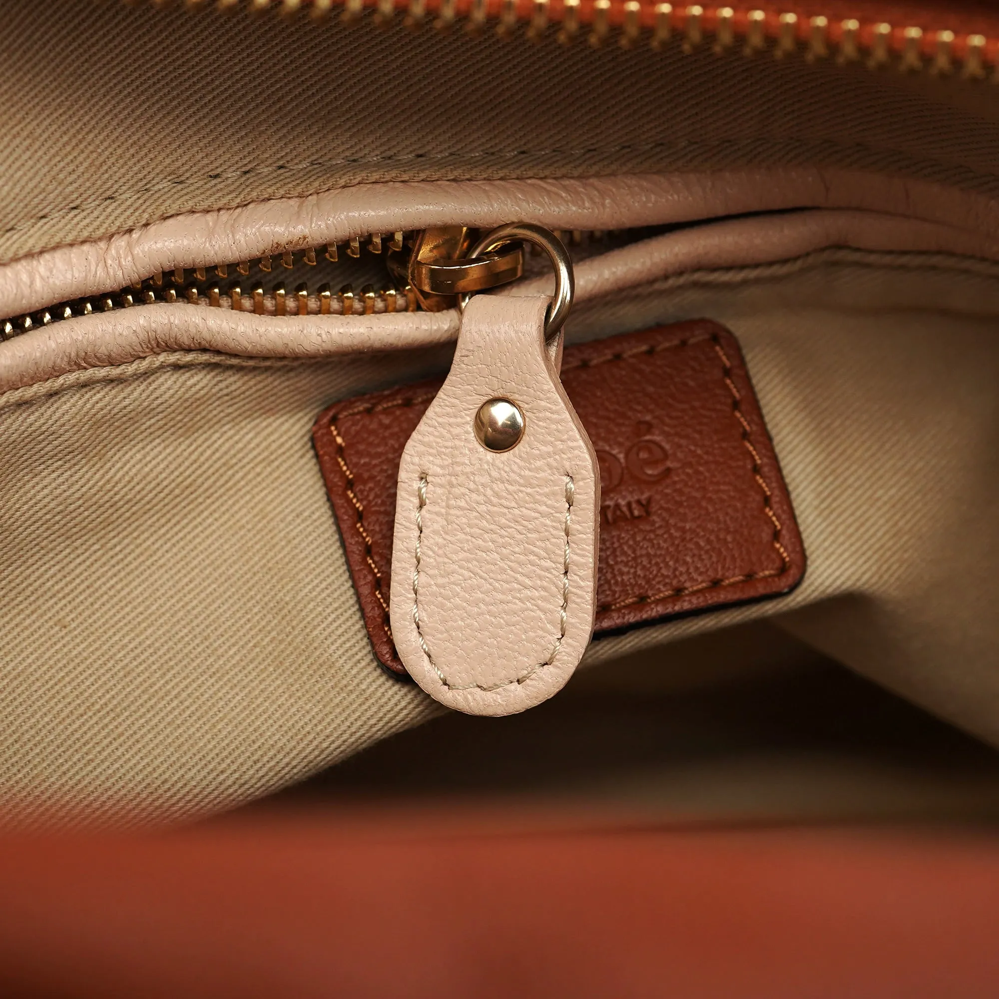 Light Brown Leather Paraty 2-Way Shoulder Bag