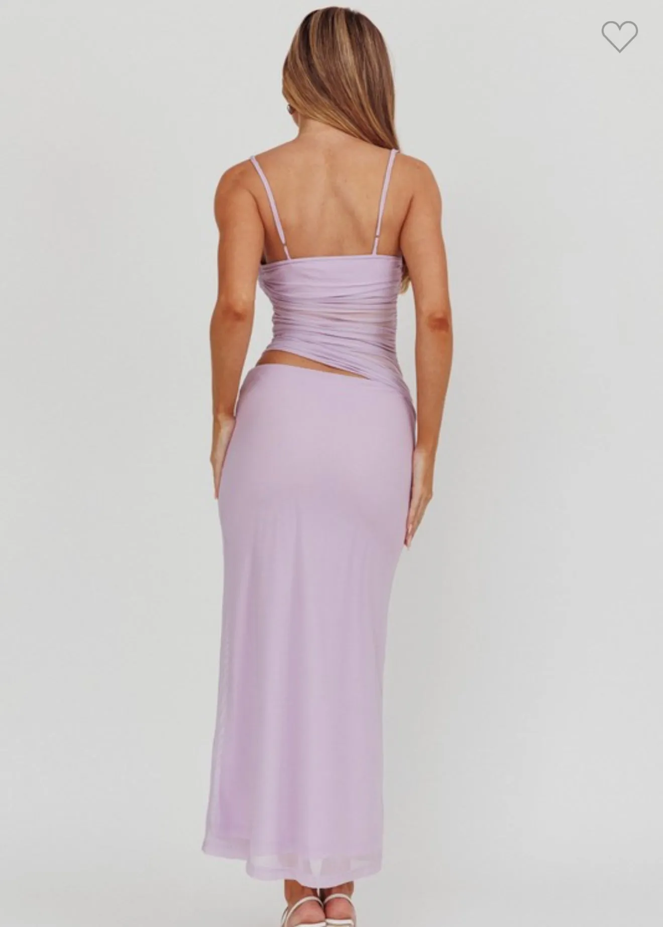 Lilac Mesh Maxi Dress