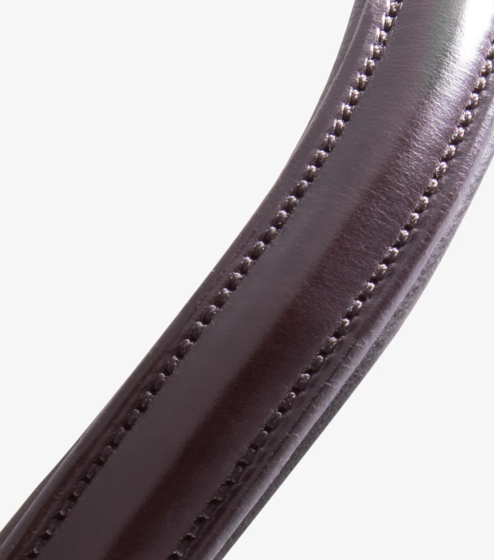 Liscio Plain Shaped Leather Browband Brown