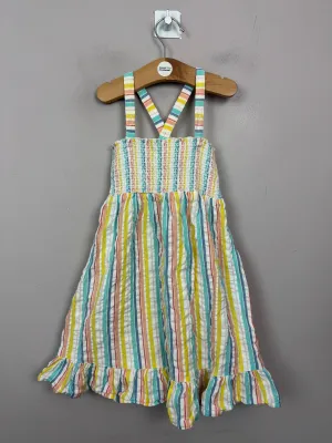 Little Bird Seersucker stripe dress 3-4y