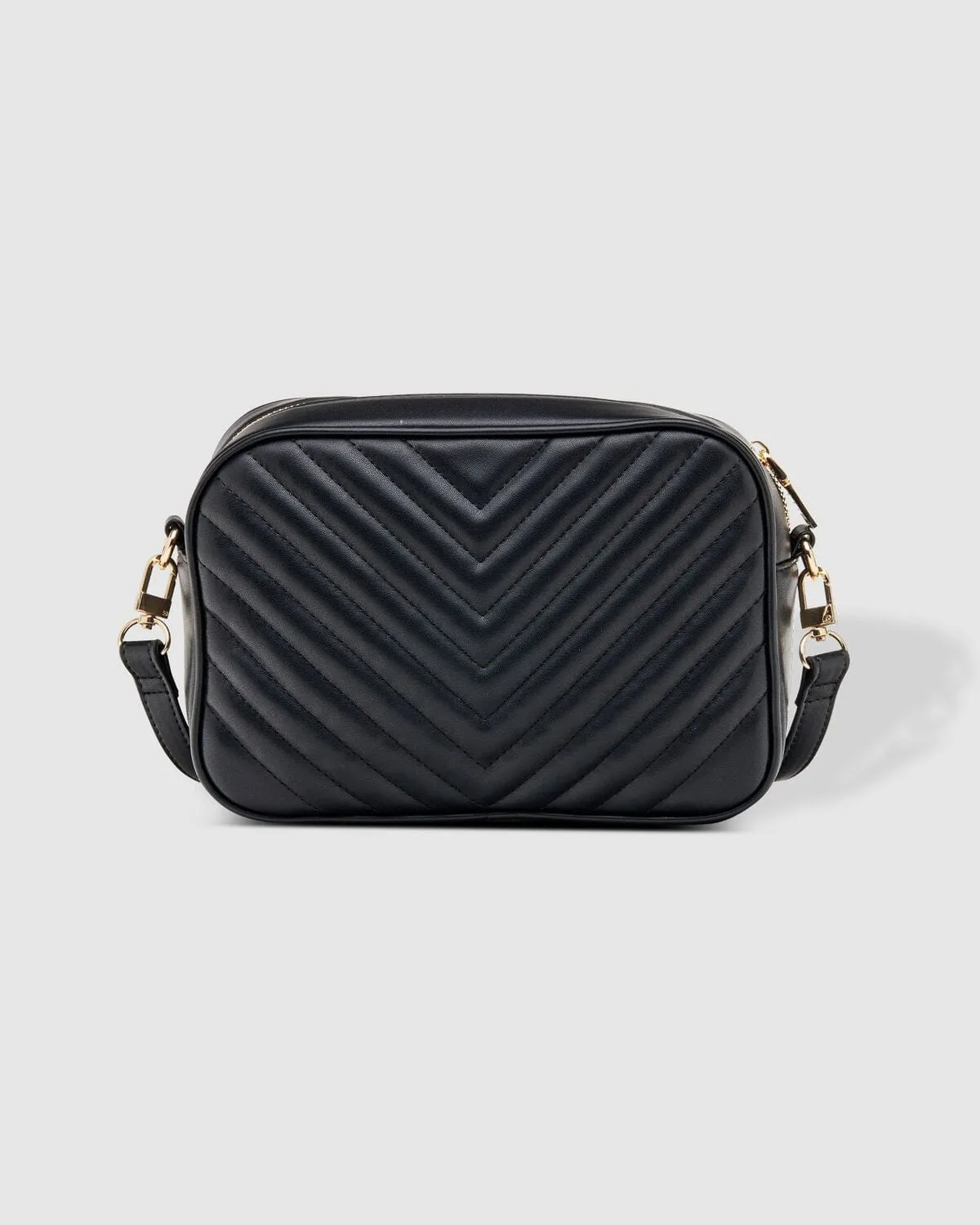 LOUENHIDE Anastasia Quilted Crossbody Bag - Black