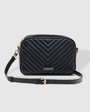 LOUENHIDE Anastasia Quilted Crossbody Bag - Black