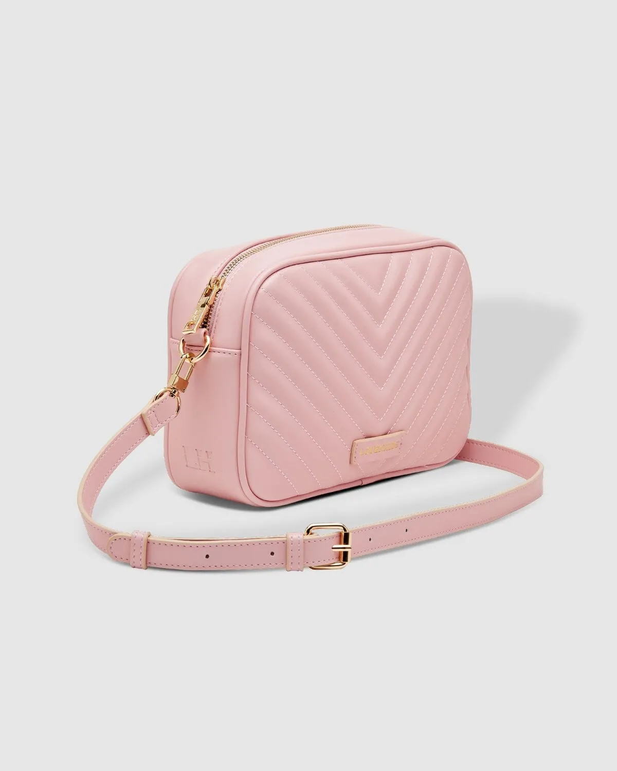 LOUENHIDE Anastasia Quilted Crossbody Bag - Pale Pink