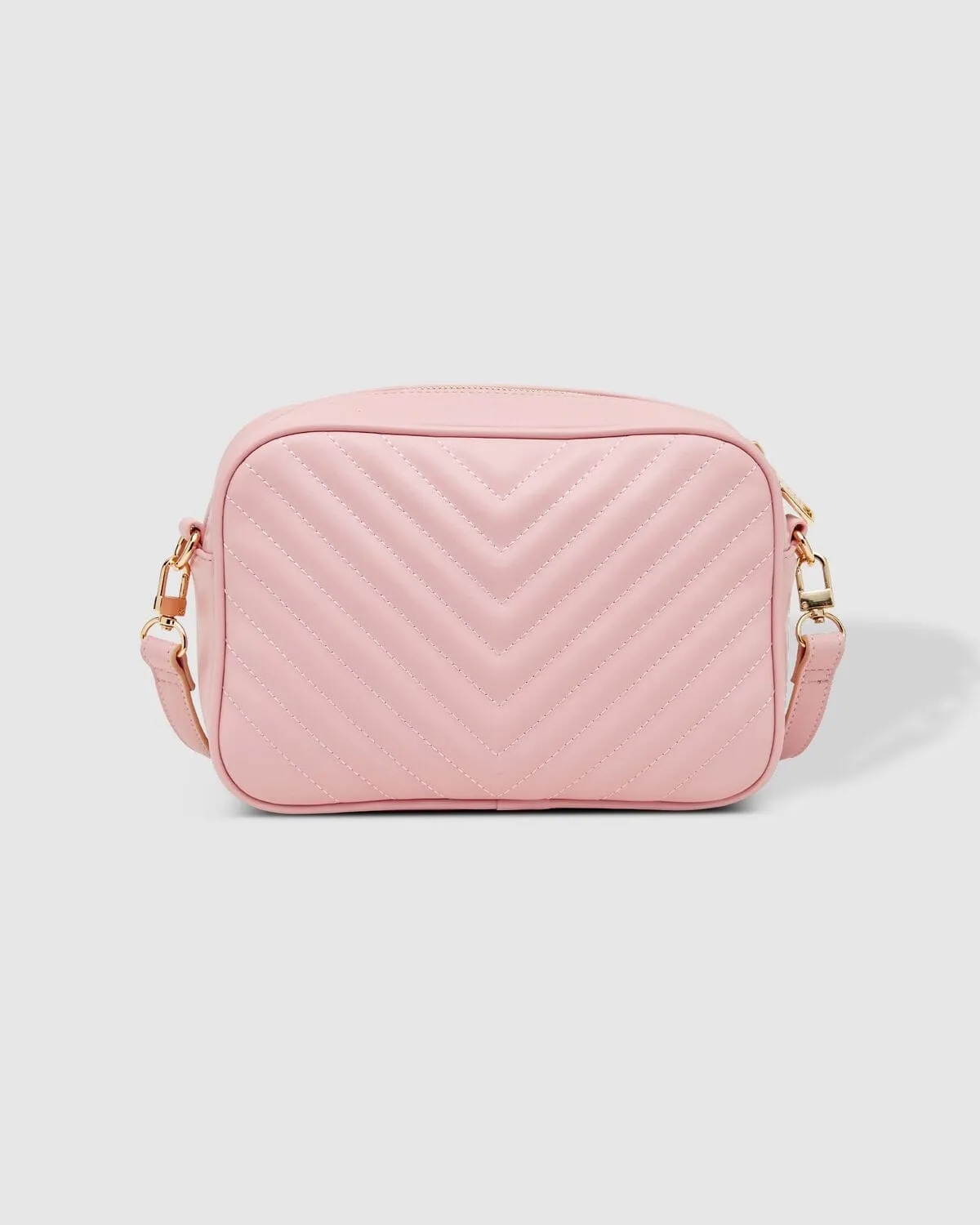 LOUENHIDE Anastasia Quilted Crossbody Bag - Pale Pink