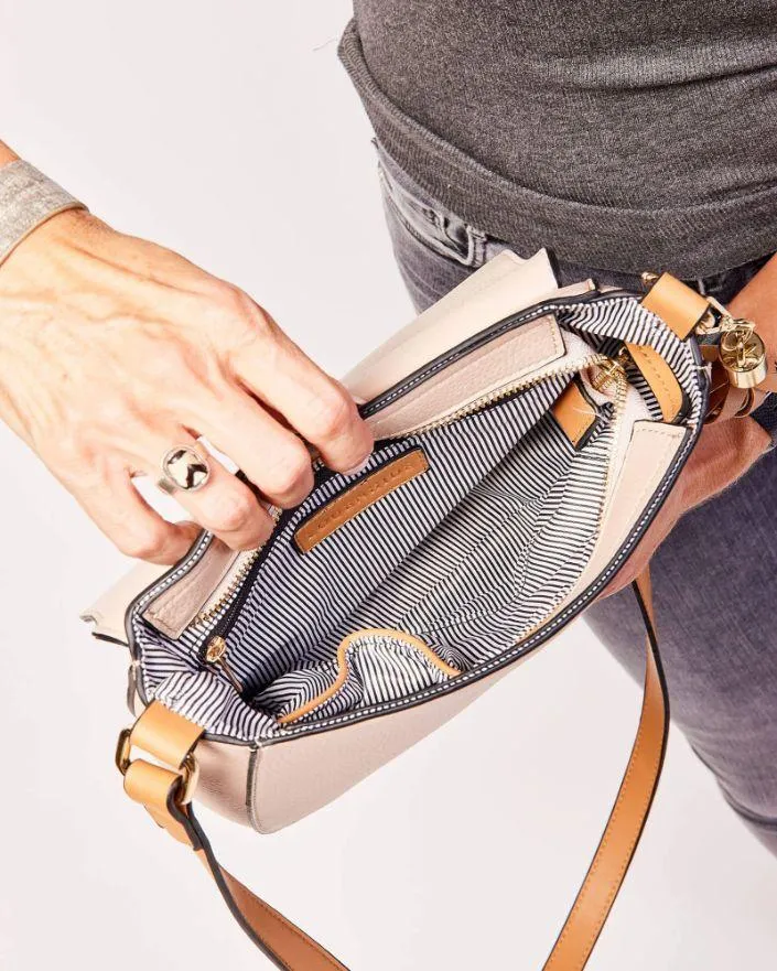 LOUENHIDE Andrea Crossbody Bag - Nude