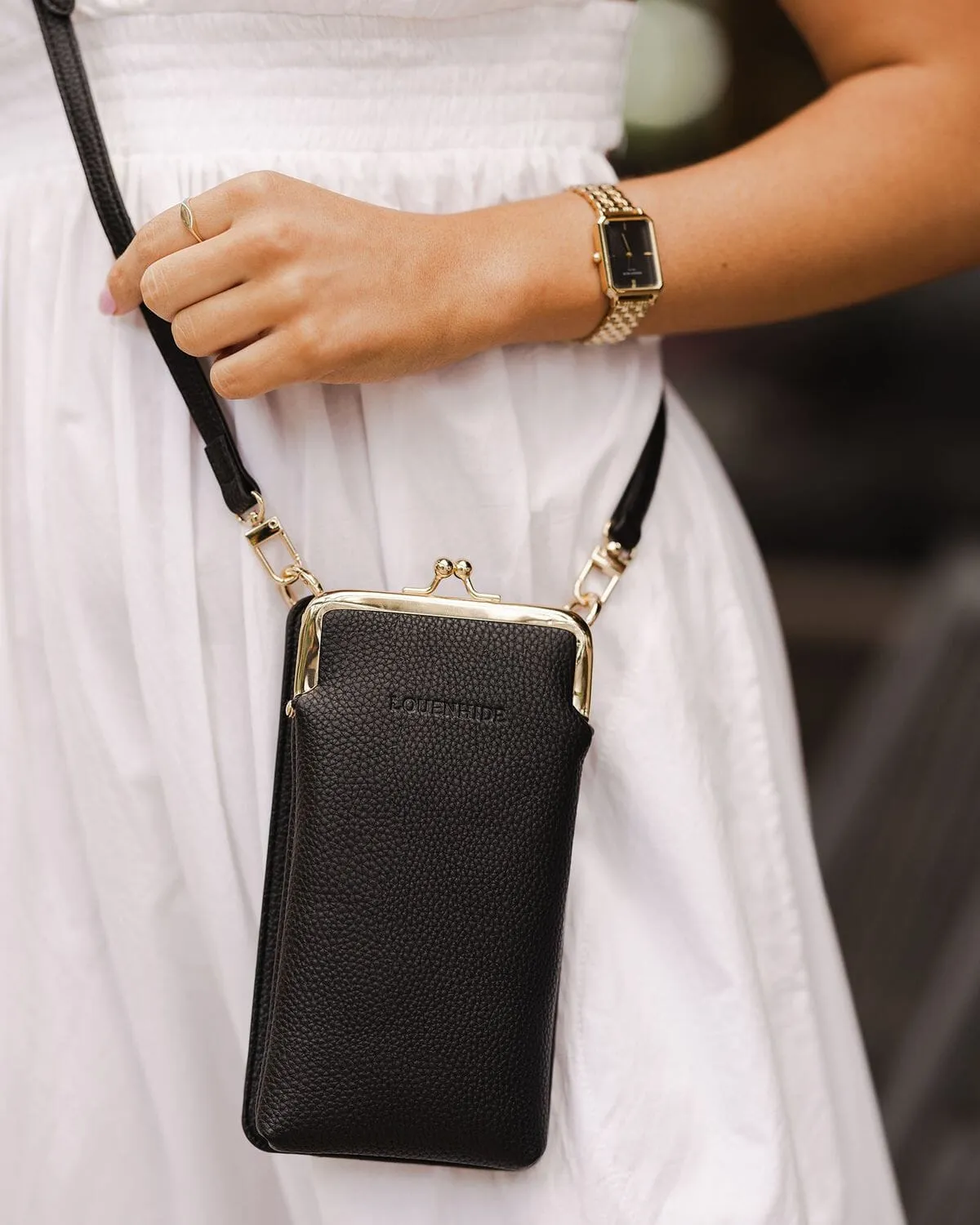 LOUENHIDE Billie Crossbody Phone Bag - Black