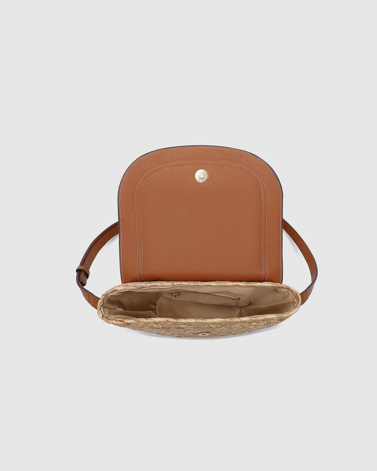 LOUENHIDE Dixie Straw Crossbody Bag - Natural Tan