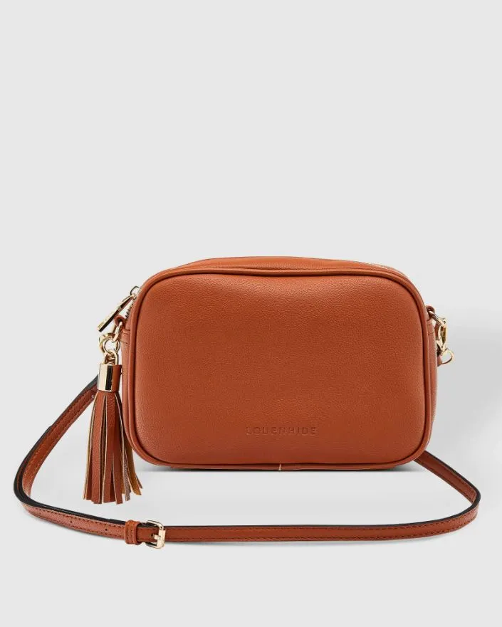 LOUENHIDE Jacinta Metallic Crossbody Bag - Tan