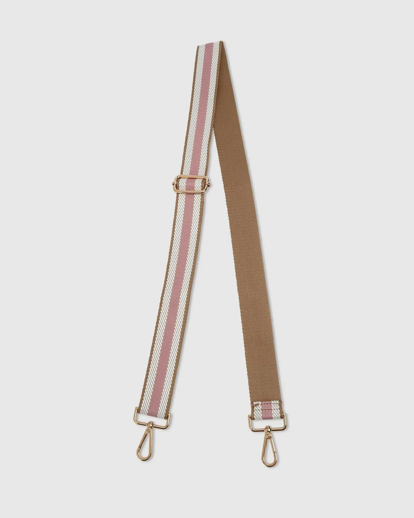 LOUENHIDE Kasey Crossbody Bag with Stripe Strap - Camel