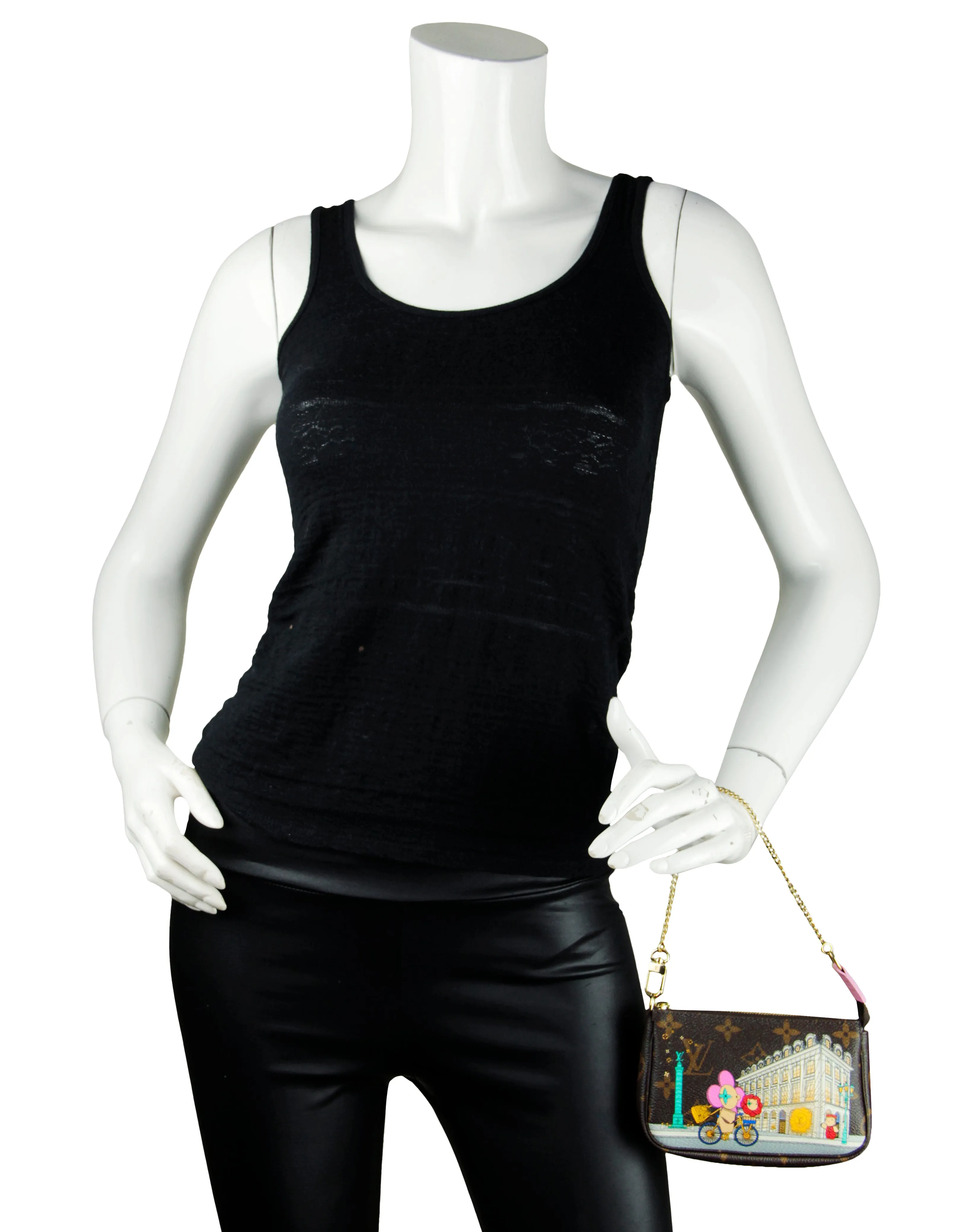 Louis Vuitton '22 Paris Vivienne Holiday Animation Monogram Mini Pochette Accessories Bag