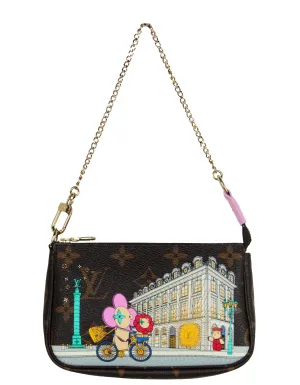 Louis Vuitton '22 Paris Vivienne Holiday Animation Monogram Mini Pochette Accessories Bag