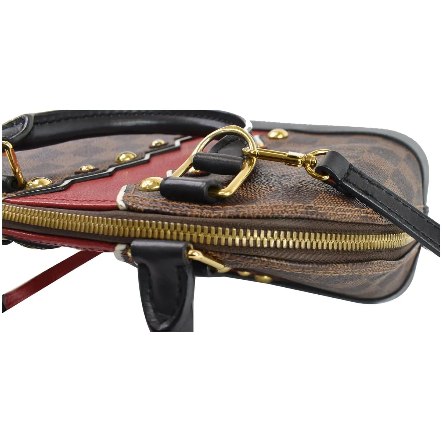 LOUIS VUITTON Alma BB Karakoram Damier Ebene Shoulder Bag Brown