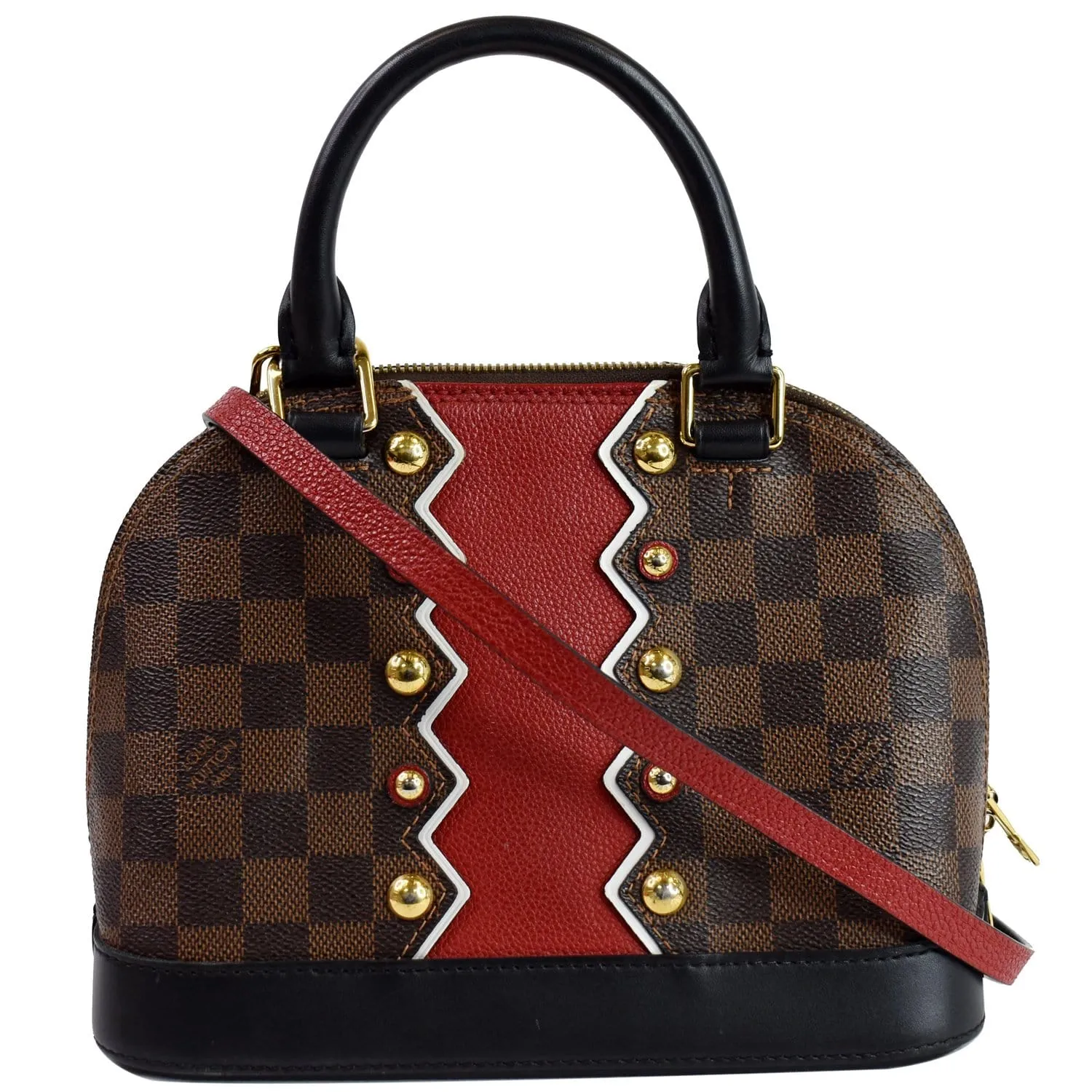 LOUIS VUITTON Alma BB Karakoram Damier Ebene Shoulder Bag Brown