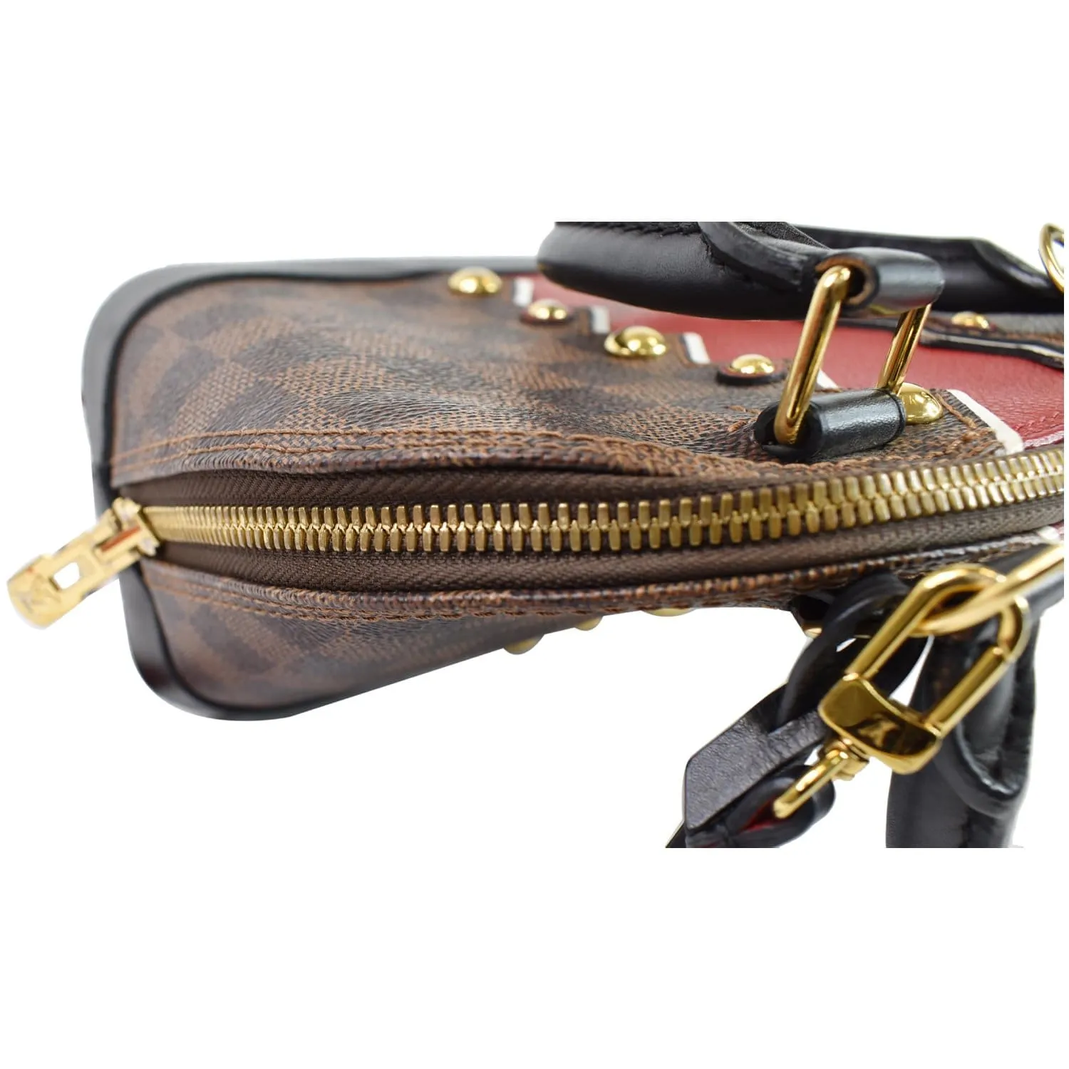 LOUIS VUITTON Alma BB Karakoram Damier Ebene Shoulder Bag Brown