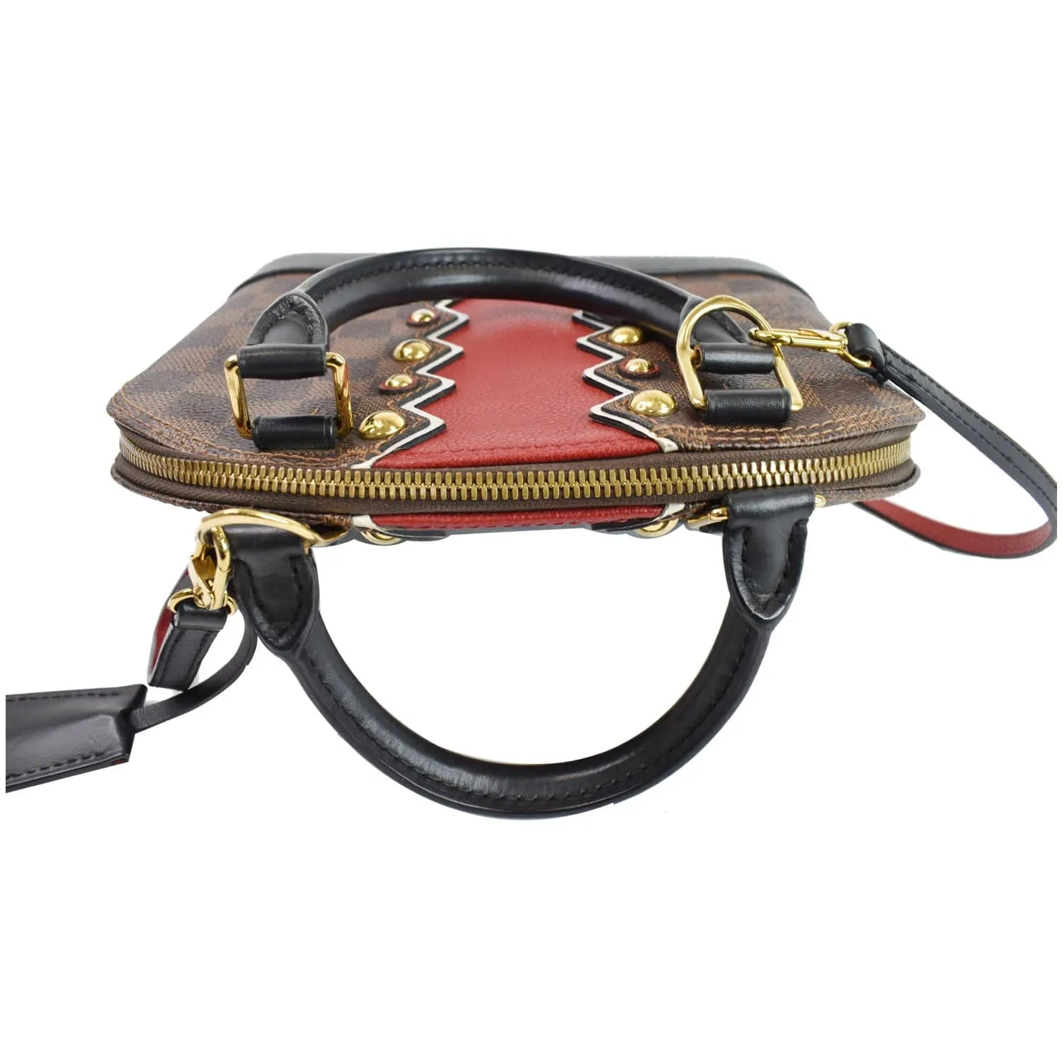 LOUIS VUITTON Alma BB Karakoram Damier Ebene Shoulder Bag Brown