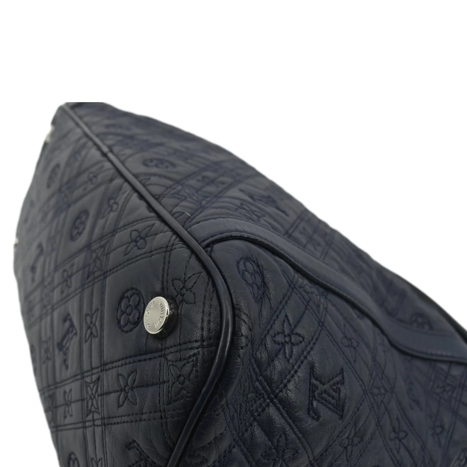 LOUIS VUITTON Antheia Ixia MM Leather Shoulder Bag Blue