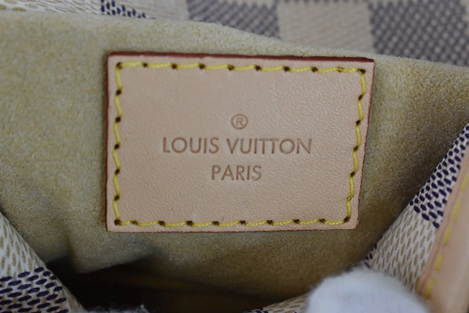 LOUIS VUITTON Artsy MM Damier Azur Shoulder Bag White