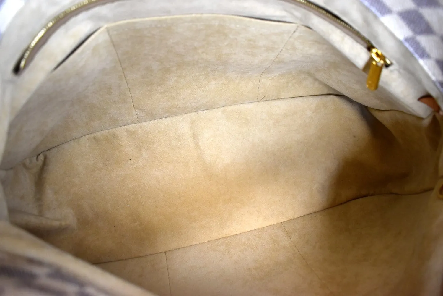 LOUIS VUITTON Artsy MM Damier Azur Shoulder Bag White
