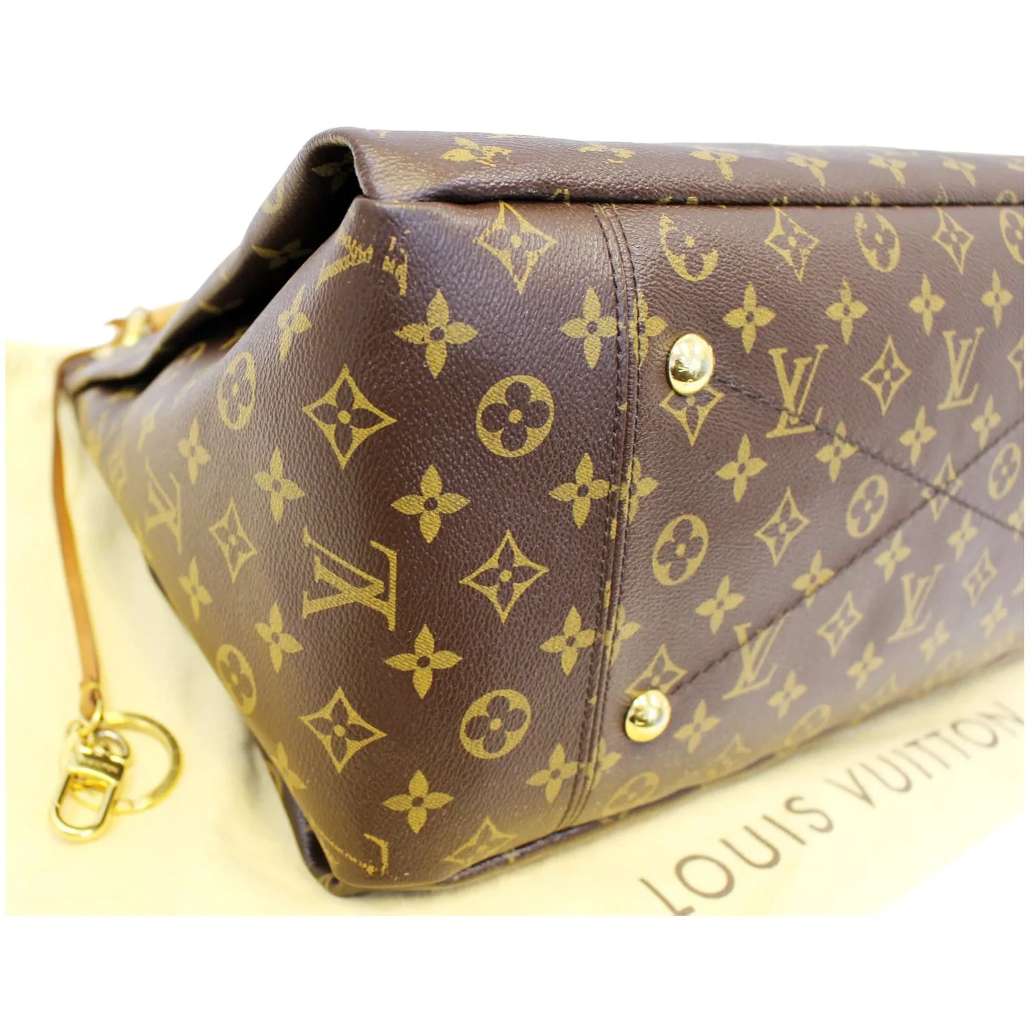 LOUIS VUITTON Artsy MM Monogram Canvas Shoulder Bag Brown