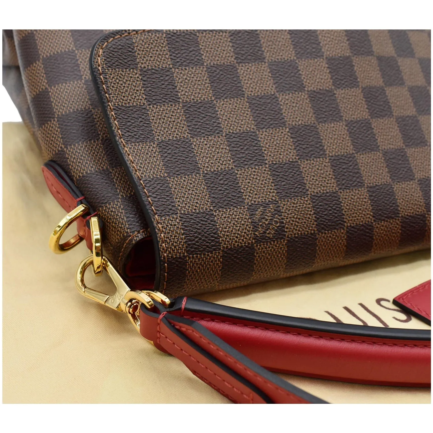LOUIS VUITTON Beaubourg MM Damier Ebene Shoulder Bag Brown - Final Sale