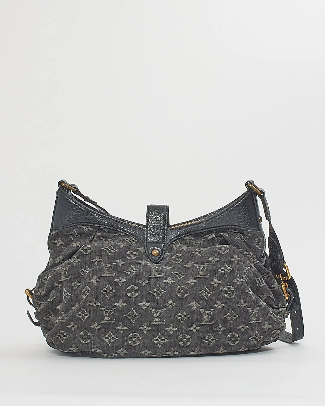 Louis Vuitton Black Monogram Denim Mahina XS Shoulder Bag