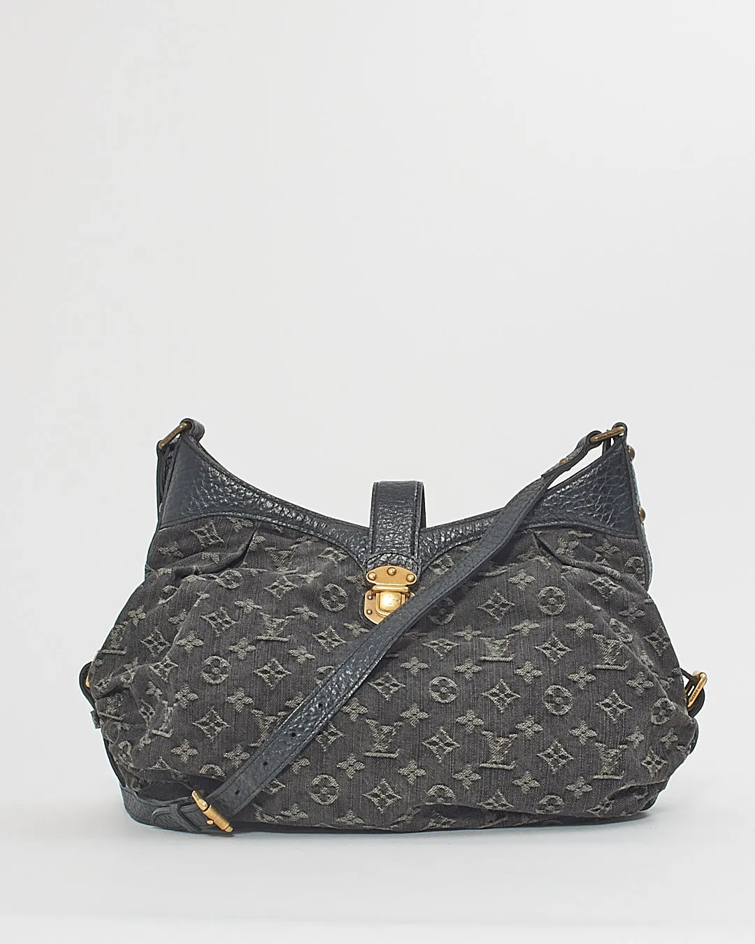 Louis Vuitton Black Monogram Denim Mahina XS Shoulder Bag