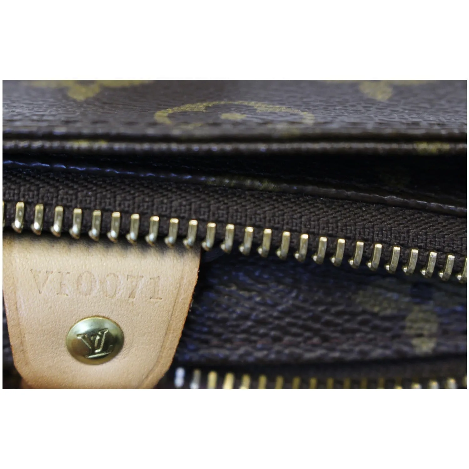 LOUIS VUITTON Cabas Piano Monogram Canvas Shoulder Bag Brown