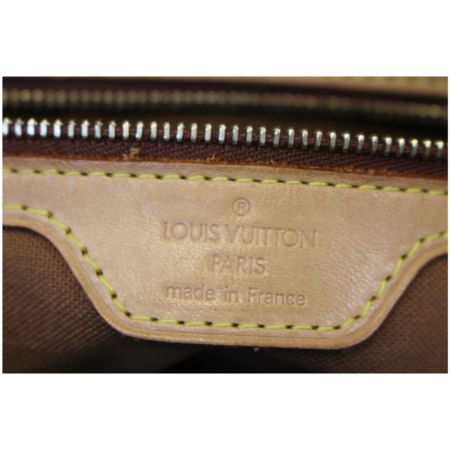 LOUIS VUITTON Cabas Piano Monogram Canvas Shoulder Bag Brown