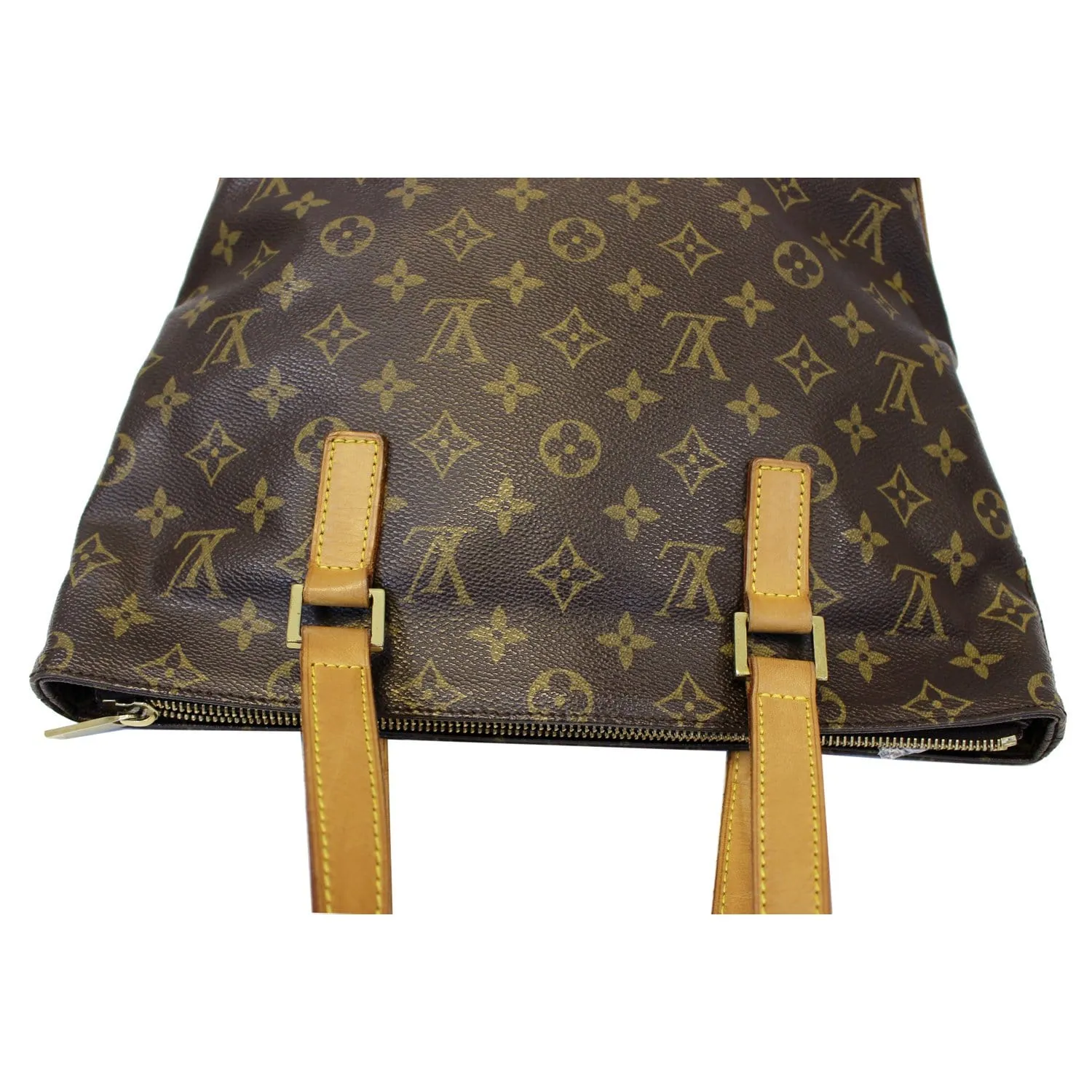 LOUIS VUITTON Cabas Piano Monogram Canvas Shoulder Bag Brown