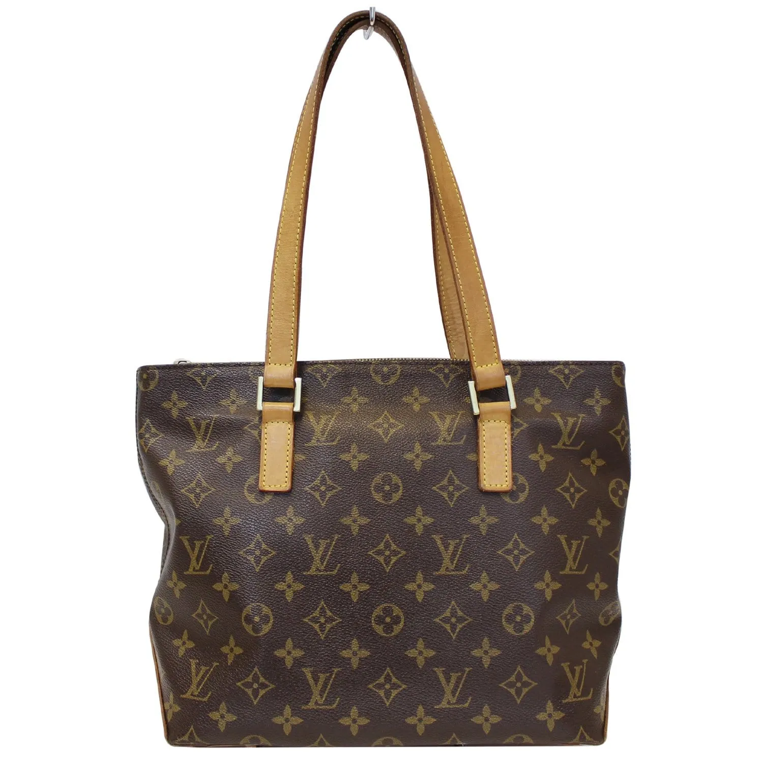 LOUIS VUITTON Cabas Piano Monogram Canvas Shoulder Bag Brown